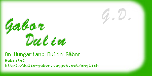 gabor dulin business card